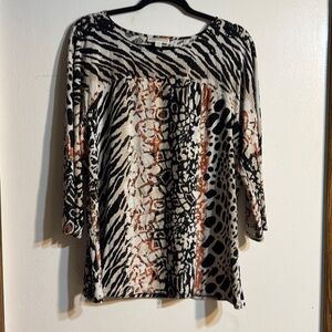 Dana Buchman Multicolor Patterned Top